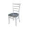 International Concepts Round 36 in Rd Top Pedestal Table, 2 Emily Chairs, White/Heather Gray, 36 in W, 36 in L, 29.9 in H K05-36RT-27B-C617P - alternate 2